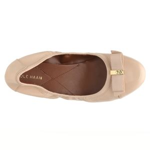 Cole Haan Elsie bow ballet flat beige nude